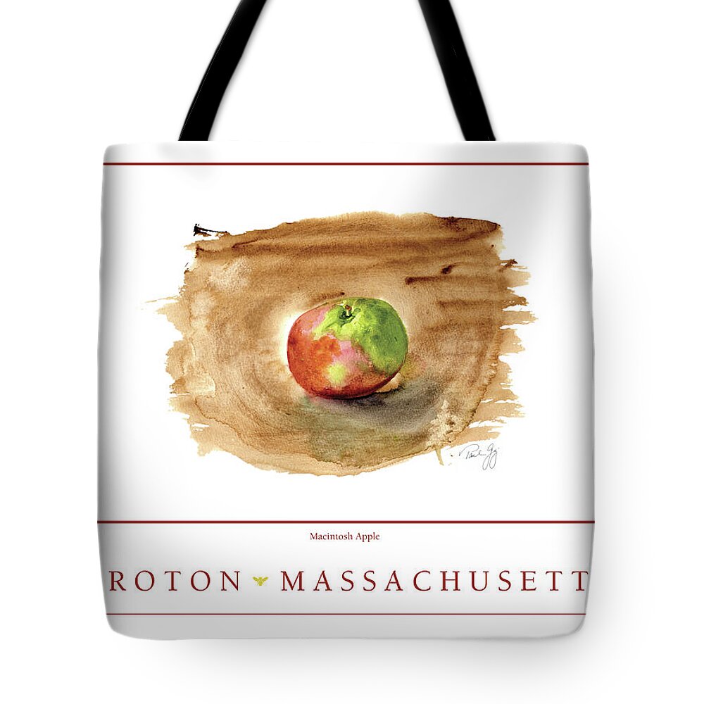 Apple Tote Bag featuring the digital art Groton, Massachusetts by Paul Gaj