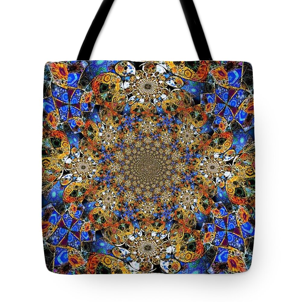 Prism Tote Bag featuring the digital art Prismatic Glasswork by Nick Heap