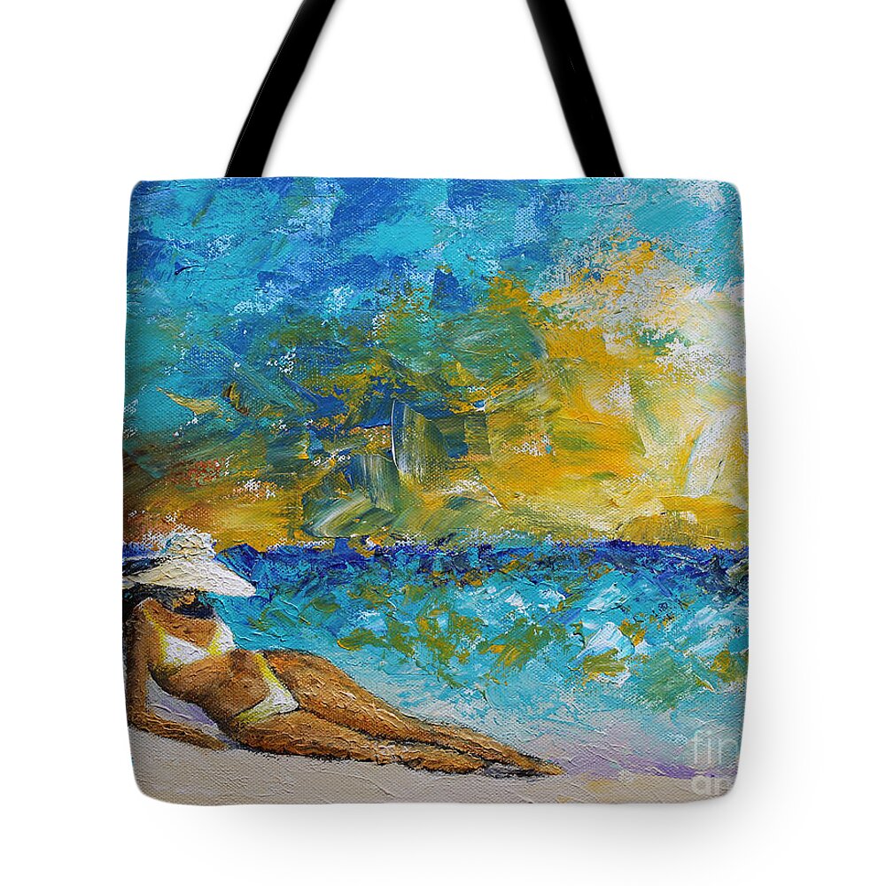  Tote Bag featuring the painting Private Beach by Jerome Wilson