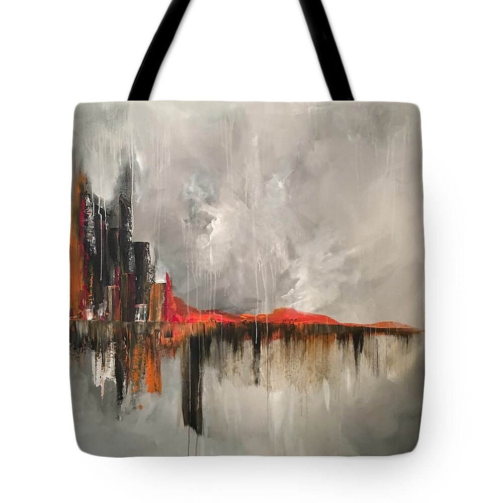 Abstract Tote Bag featuring the painting Prodigious by Soraya Silvestri