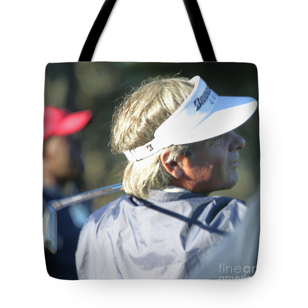 Golf Tote Bag featuring the photograph Profile Golfers by Chuck Kuhn