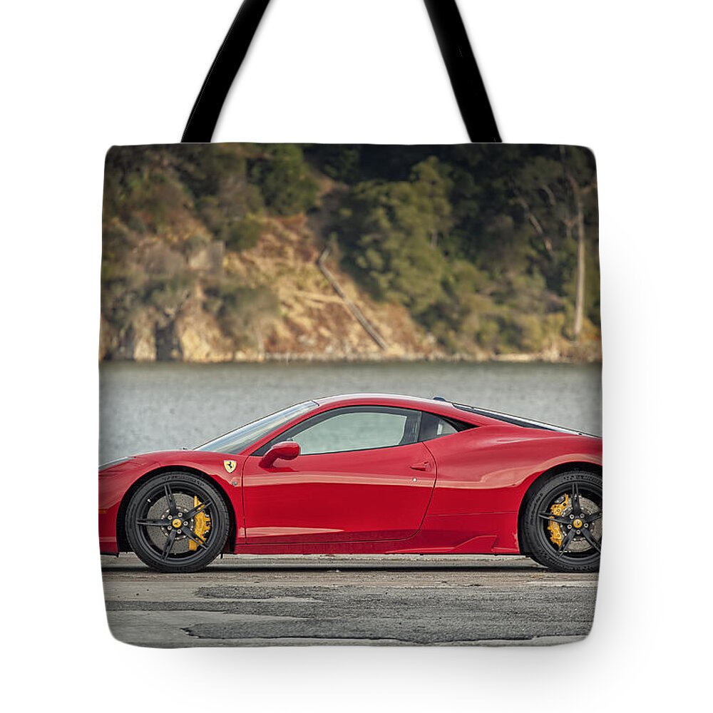 Ferrari Tote Bag featuring the photograph Profiling by ItzKirb Photography