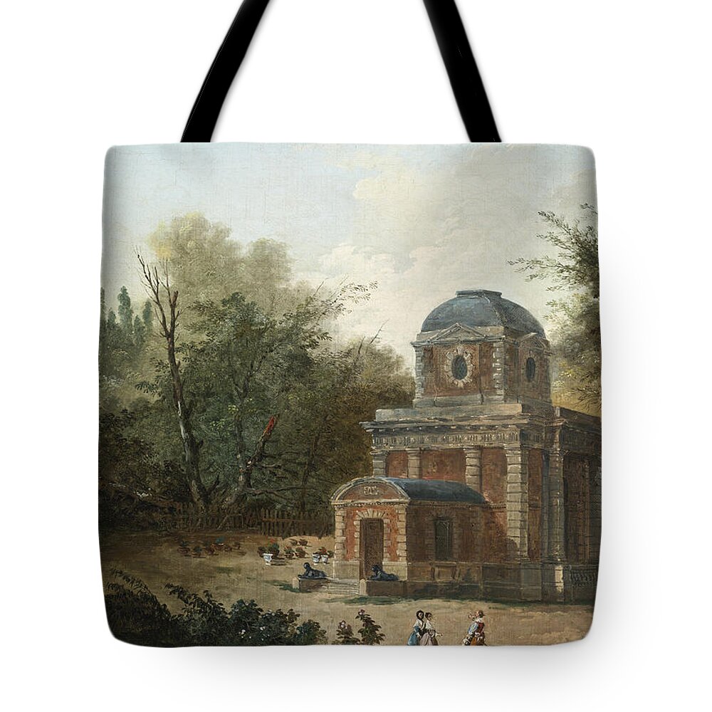 Hubert Robert Tote Bag featuring the painting Project for the Pavillon de Cleves of Maupertuis by Hubert Robert