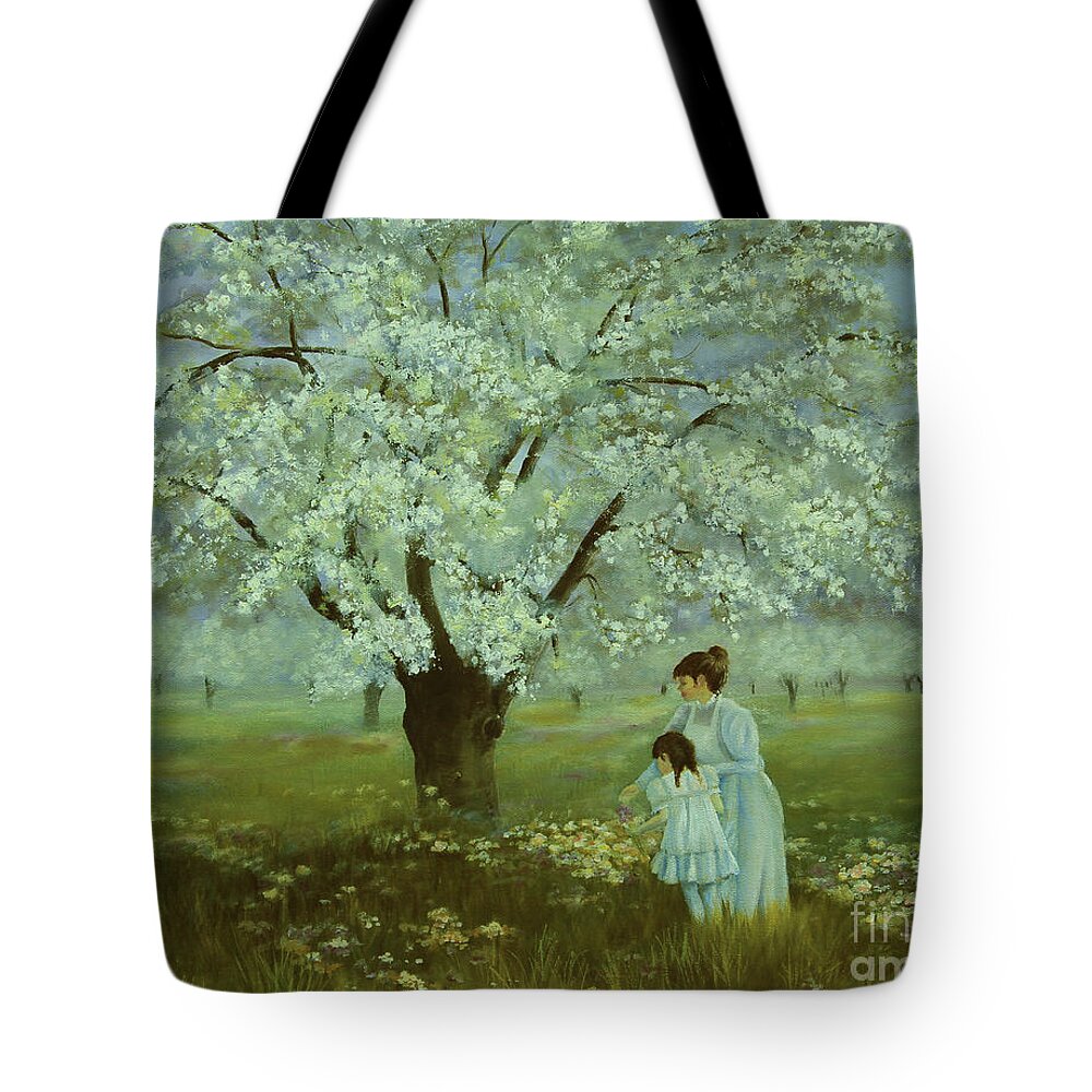 Spring Tote Bag featuring the painting Promise of Spring by Jeanette French