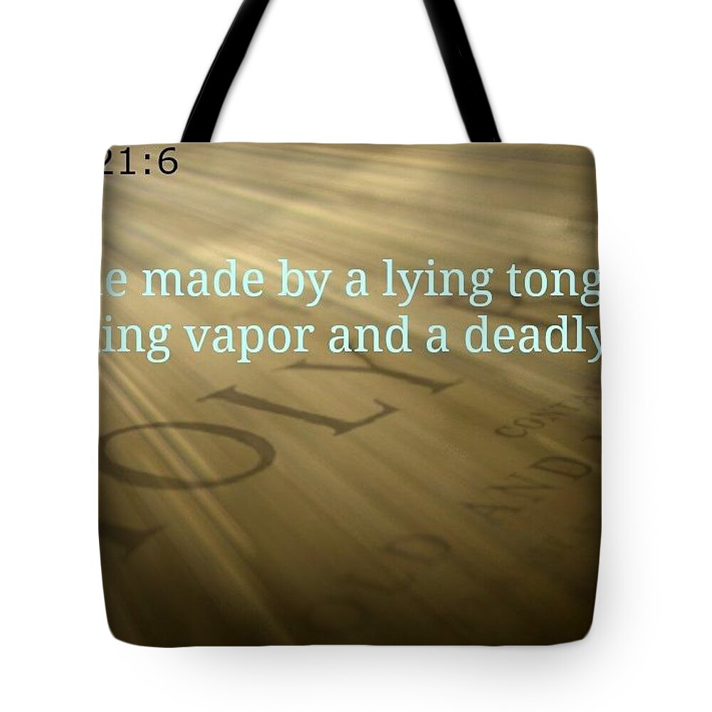  Tote Bag featuring the photograph Proverbs110 by David Norman