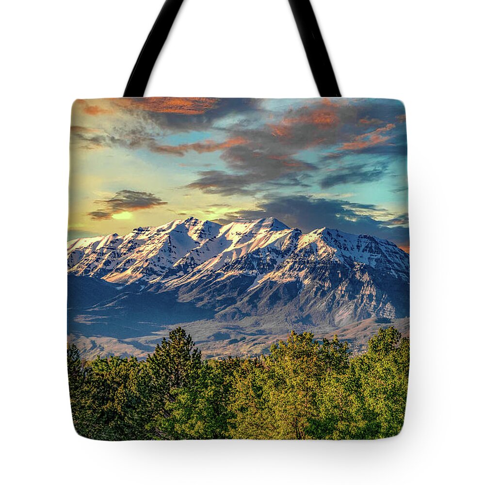 Provo Tote Bag featuring the photograph Provo Peaks by G Lamar Yancy