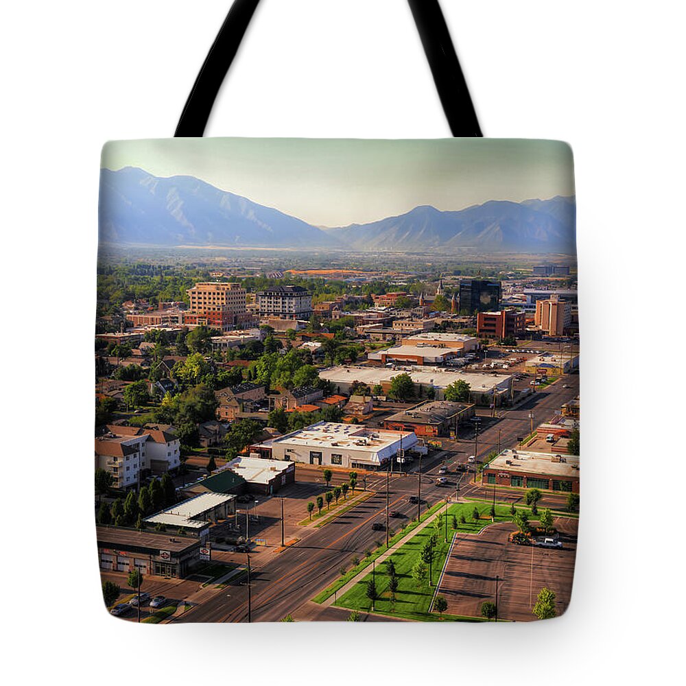 Provo Tote Bag featuring the photograph Provo's Morning Light by David Simpson