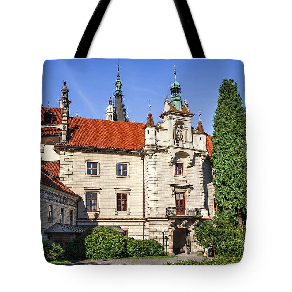 Jenny Rainbow Fine Art Photography Tote Bag featuring the photograph Pruhonice Castle by Jenny Rainbow