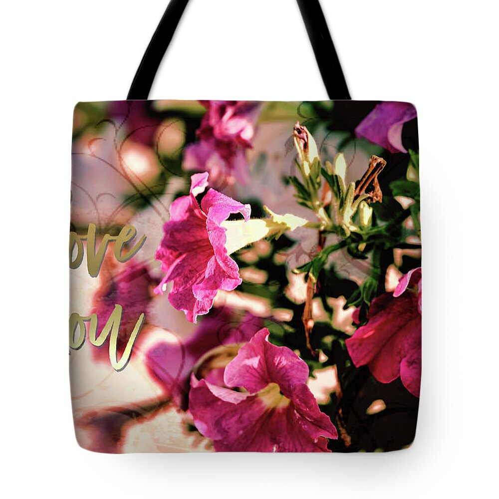 Greeting Tote Bag featuring the photograph PS I Love You by Theresa Campbell