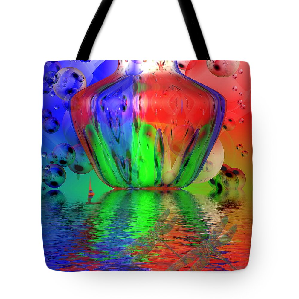 Laminate Tote Bag featuring the photograph Psychedelic Flight by Joyce Dickens