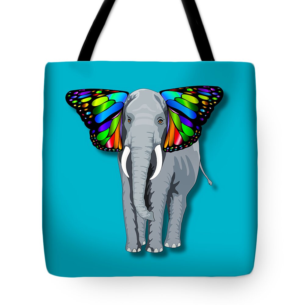 ELEPHANT SHOPPING BAG Elephant Tote Bag Hand Painted Bag -  Israel