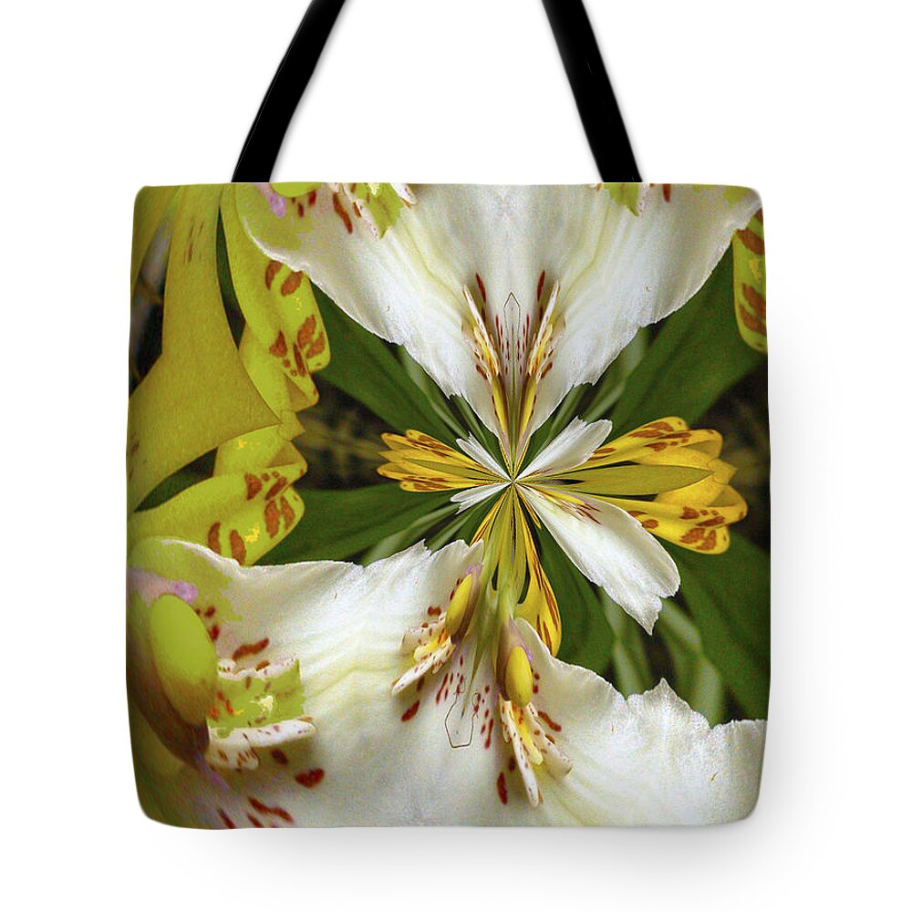 Flower Tote Bag featuring the photograph Puckered Orchid by Jean Noren by Jean Noren