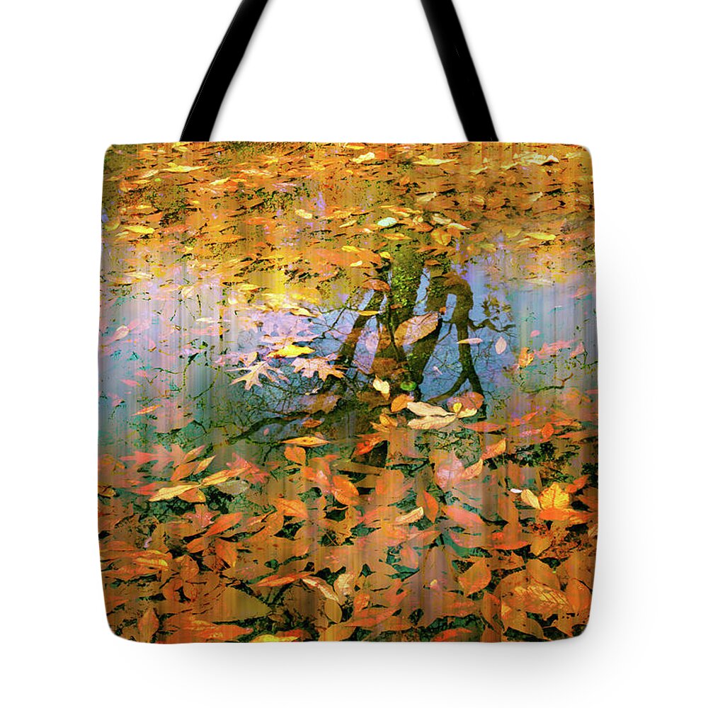 Autumn Tote Bag featuring the photograph Puddle Play by Jessica Jenney