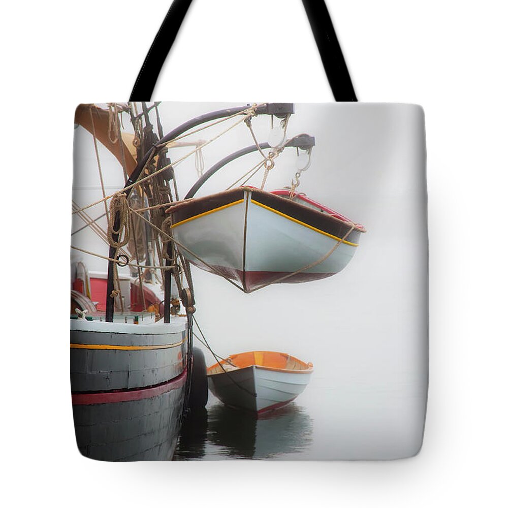 Lifeboat Tote Bag featuring the photograph Puffinlifeboat by Jeff Cooper