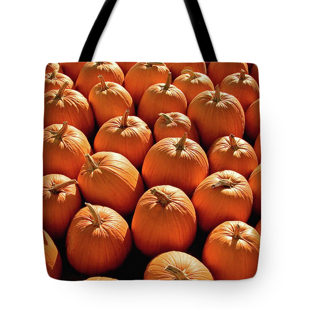 Pumpkins Tote Bag featuring the photograph Pumpkin Pile by Todd Klassy