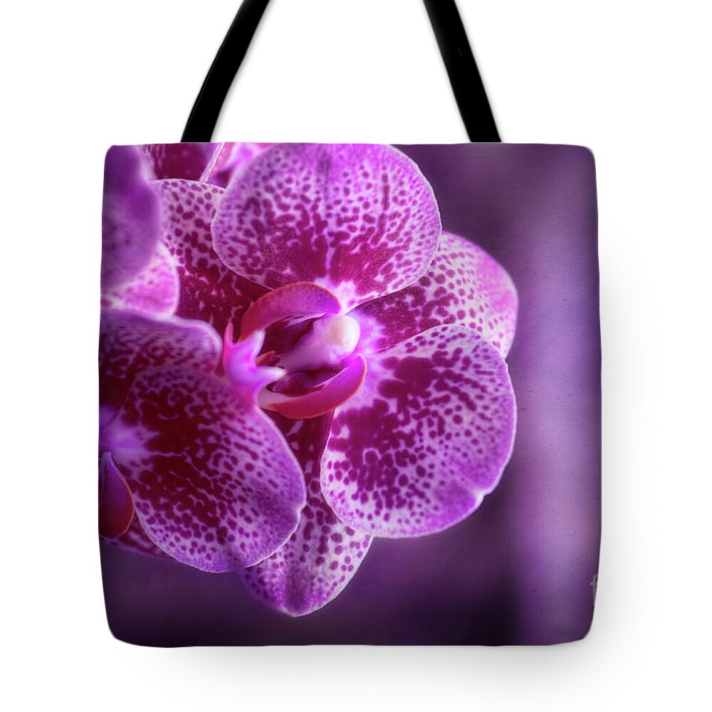 Orchids Tote Bag featuring the photograph Purple Bunch by Joan Bertucci