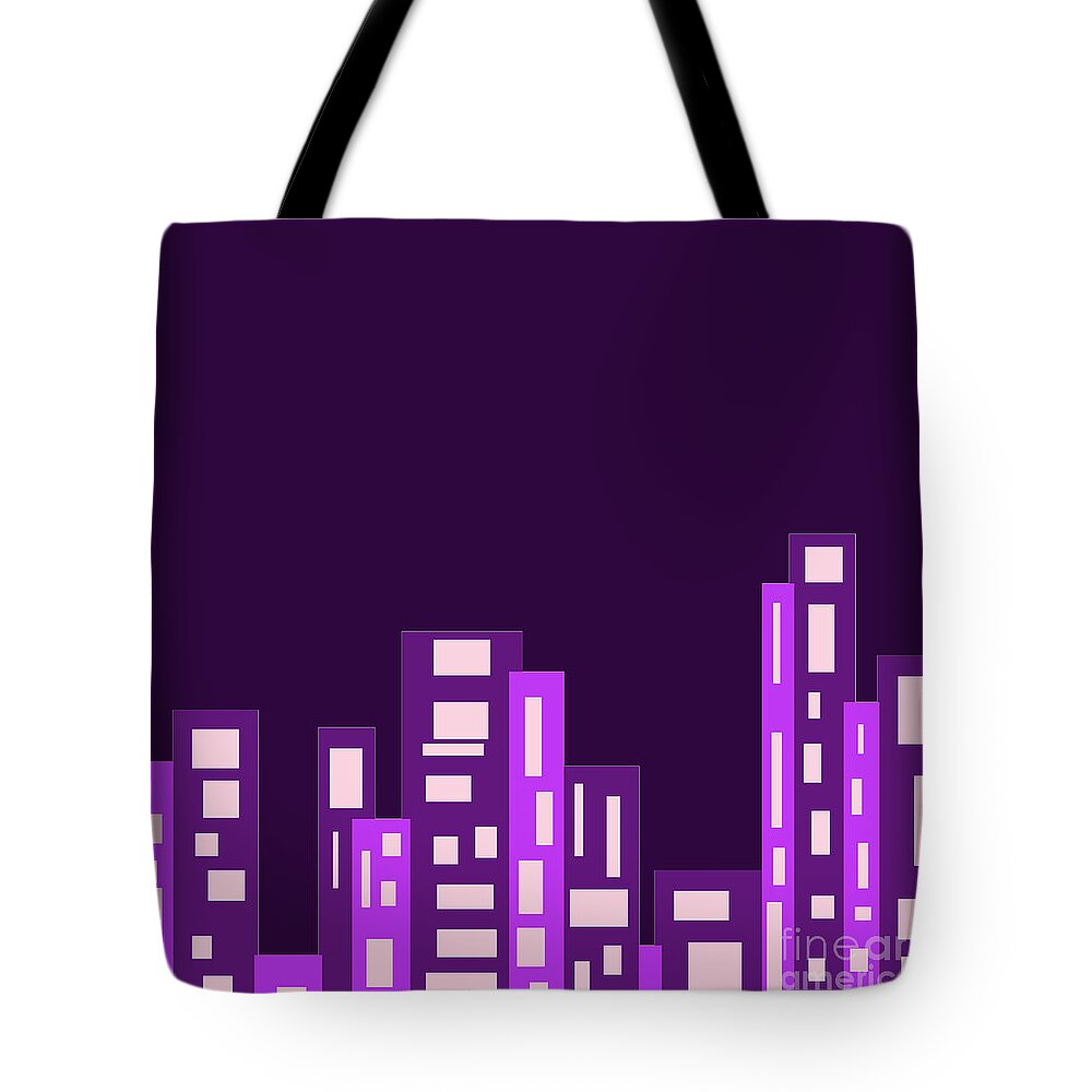 Joy Watson Tote Bag featuring the photograph Purple City by Joy Watson