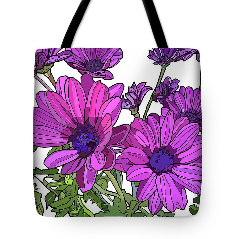 Purple Tote Bag featuring the painting Purple Days by Jamie Downs