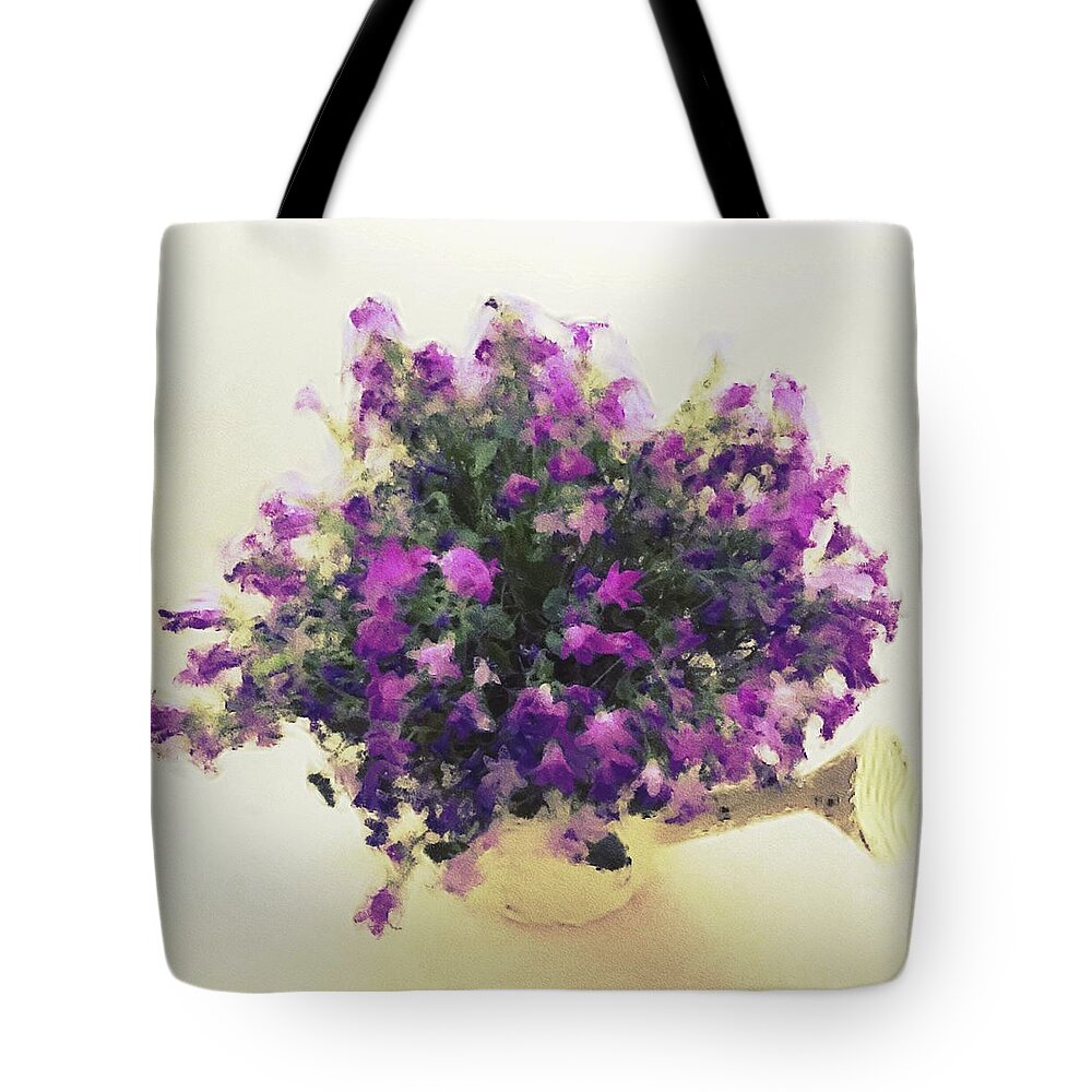 Purple Tote Bag featuring the photograph Purple Flowers by Kate Hannon