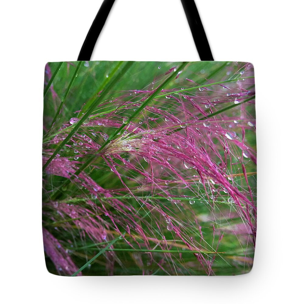 Nature Tote Bag featuring the photograph Purple Grains by Nathan Little