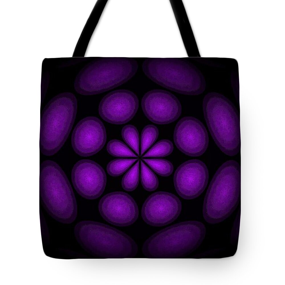 Color Tote Bag featuring the digital art Purple Hypnotic by Ee Photography