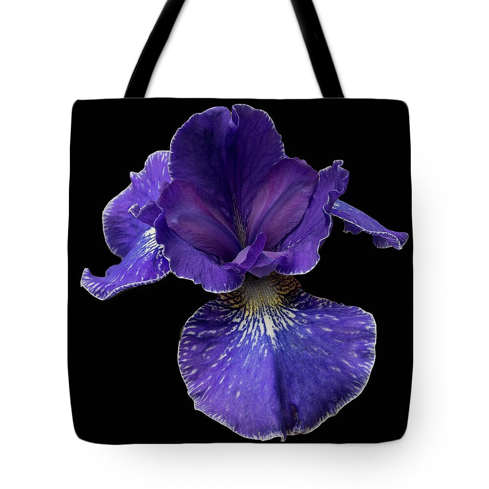Jean Noren Tote Bag featuring the photograph Purple Japanese Iris by Jean Noren