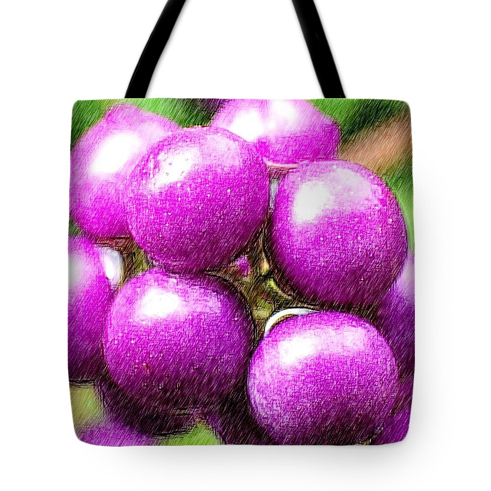 Purple Tote Bag featuring the digital art Purple by Kumiko Izumi