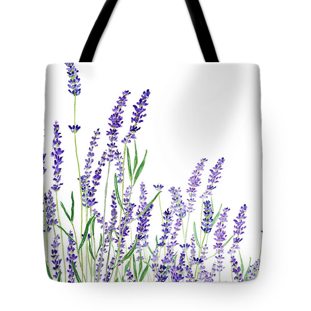 Purple Lavender Horizontal Watercolor Tote Bag by Color Color - Fine Art  America