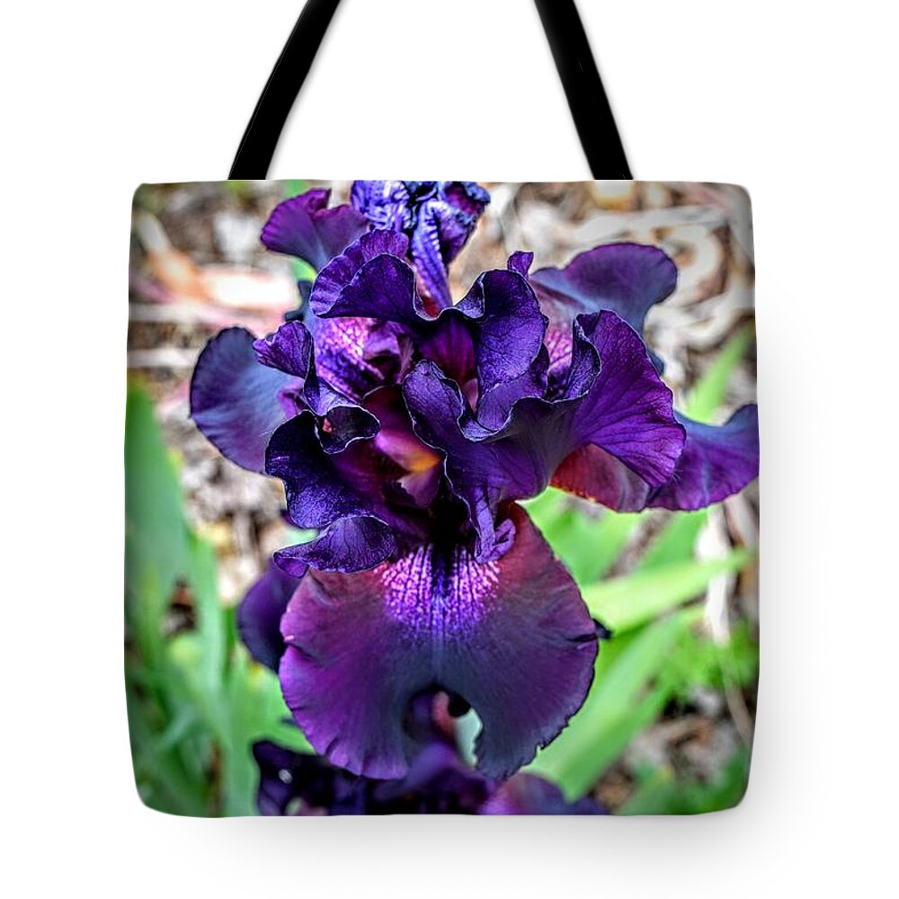 Purple Iris Tote Bag featuring the photograph Purple Maze by Michael Brungardt