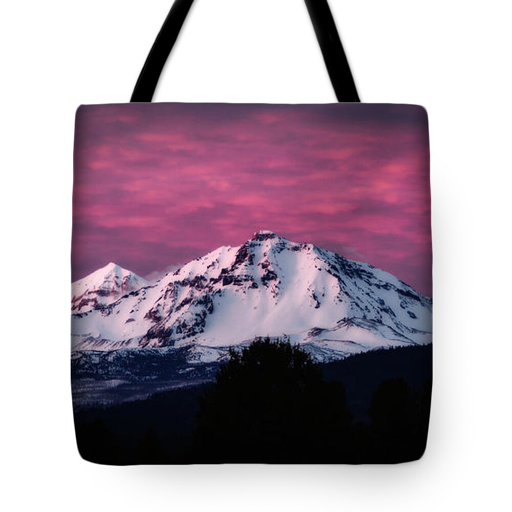 Mountains Tote Bag featuring the photograph Purple Mountain Majesty by Cat Connor