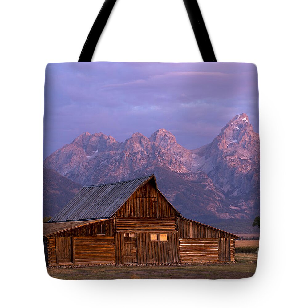 T.a. Moulton Barn Tote Bag featuring the photograph Purple Mountains Majesty by Deby Dixon