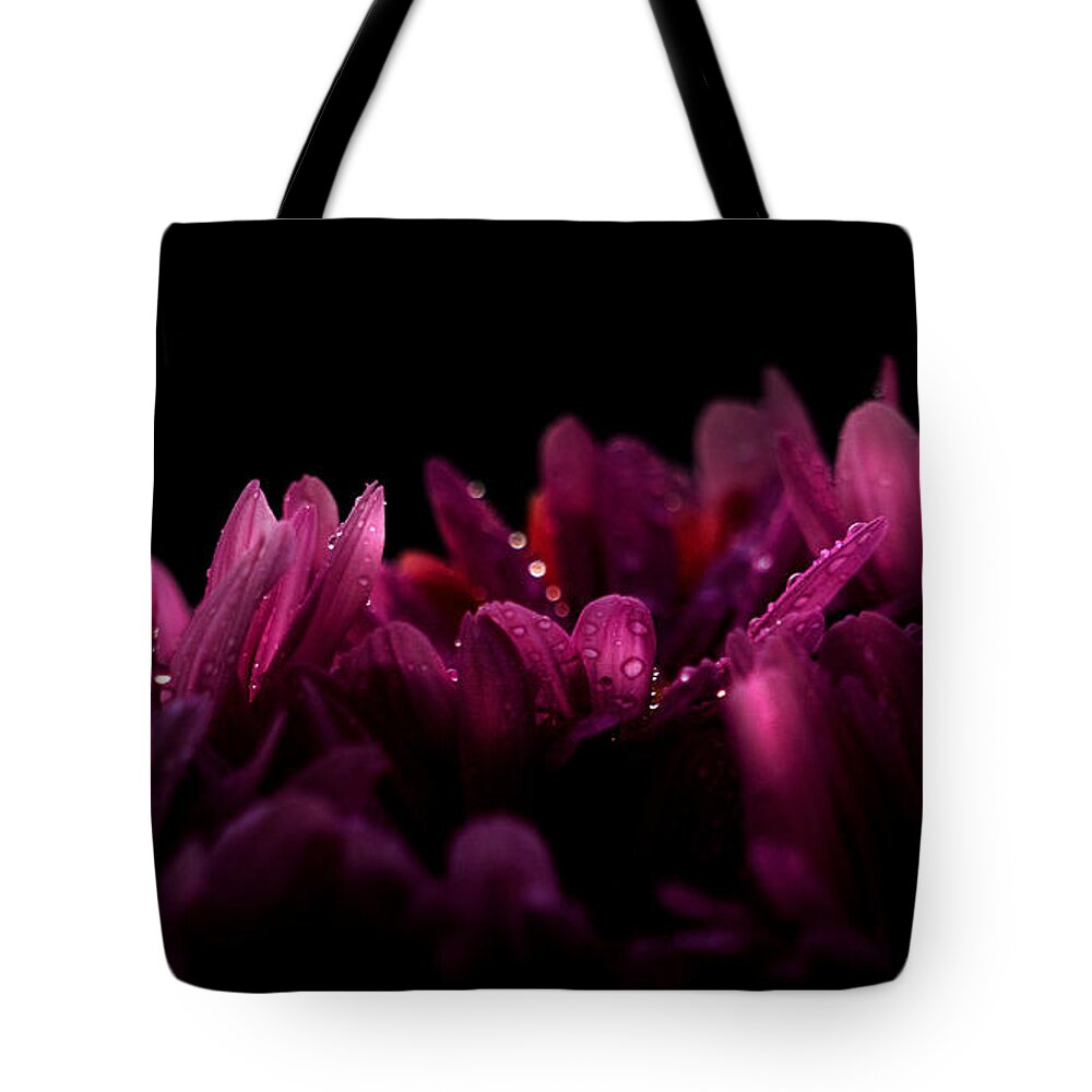 Flower Tote Bag featuring the digital art Purple Perennial by Carol Crisafi