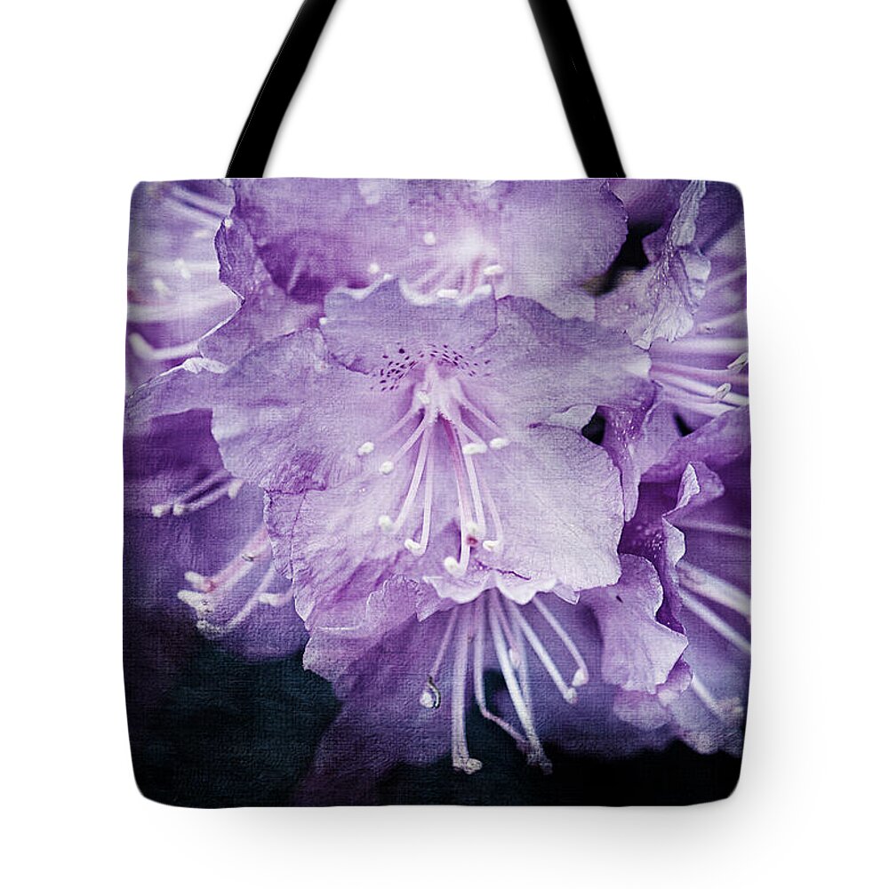 Purple Rhododendron Tote Bag featuring the photograph Purple Rhododendron Print by Gwen Gibson