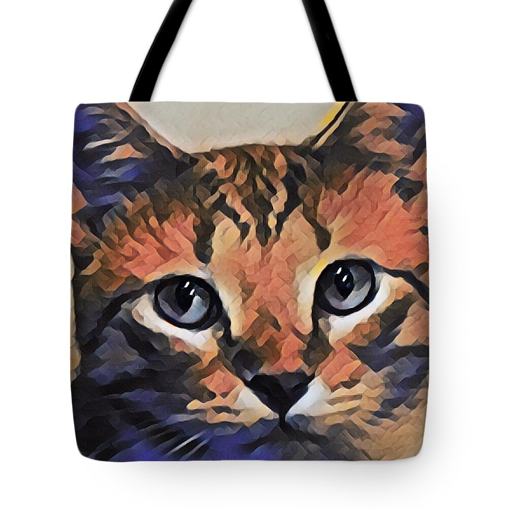 Cat Tote Bag featuring the photograph Purrfect by Kimberly Woyak