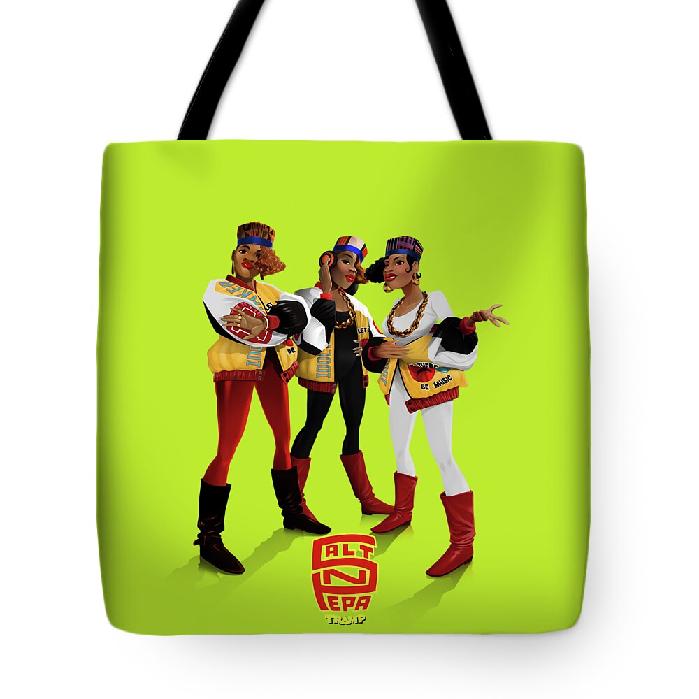 Push It Tote Bag featuring the digital art Push it by Nelson Garcia
