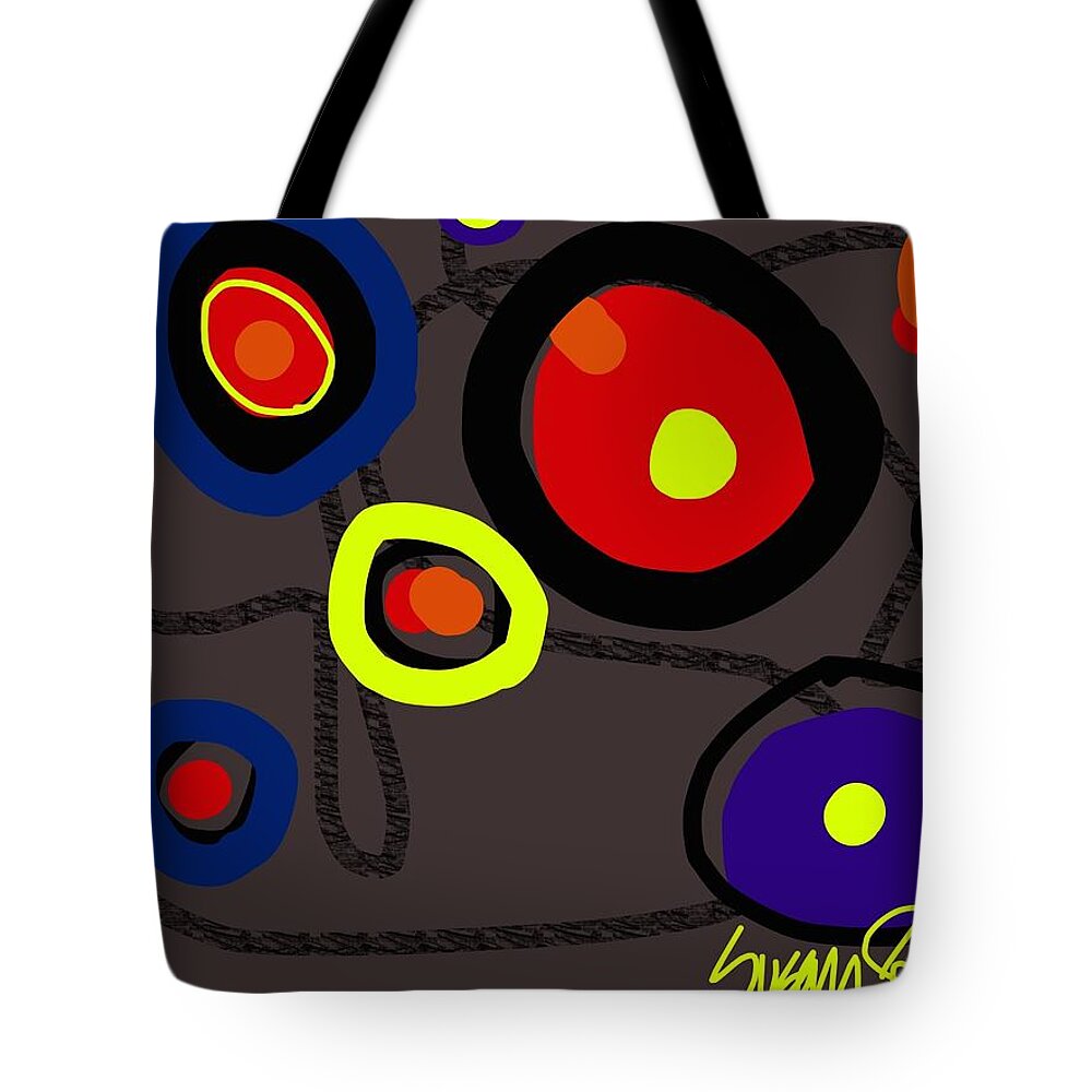 Miro Tote Bag featuring the digital art Puzzled in a Pool of Thought by Susan Fielder