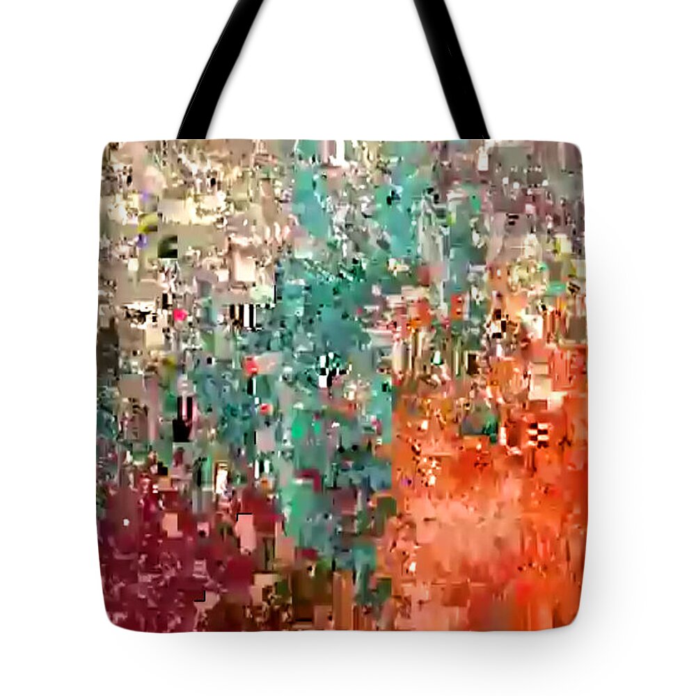 Abstract Tote Bag featuring the digital art Quartz 508 by Brian Gryphon