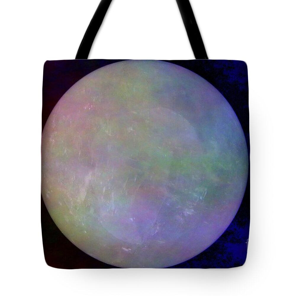 Crystal Ball Tote Bag featuring the photograph Quartz Crystal Ball by Mary Deal