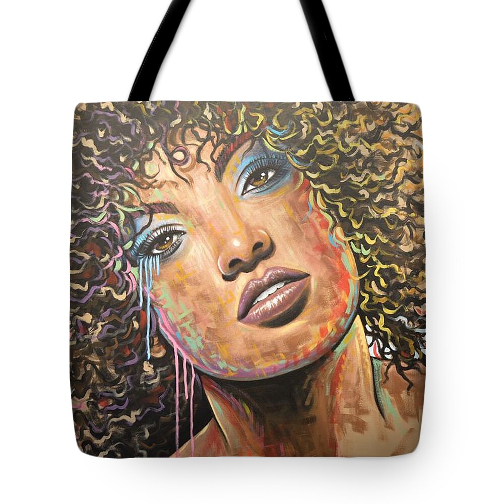 Portrait Tote Bag featuring the painting Queen by Amy Giacomelli