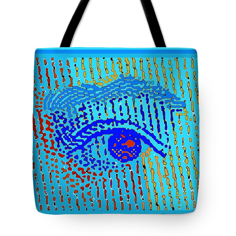 Queen Elizabeth Eyes Tote Bag featuring the digital art Queen Elizabeth Eyes by Vagabond Folk Art - Virginia Vivier