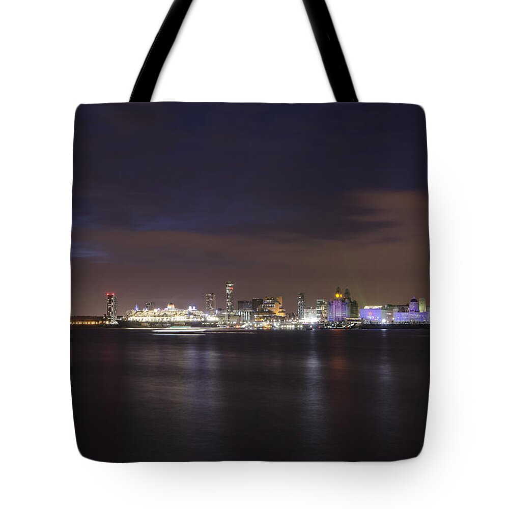 Cunard Tote Bag featuring the photograph Queen Mary 2 by Spikey Mouse Photography