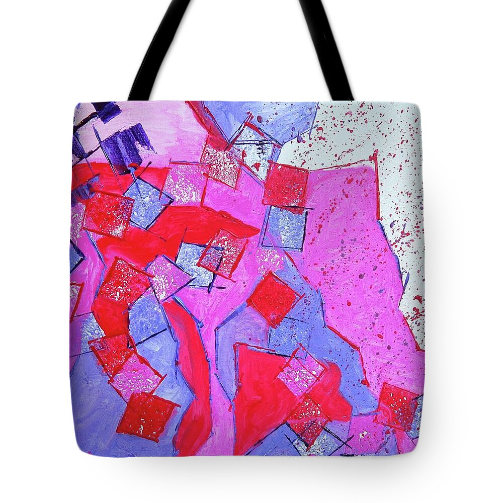Hearts Tote Bag featuring the painting Queen of Hearts by Etta Harris