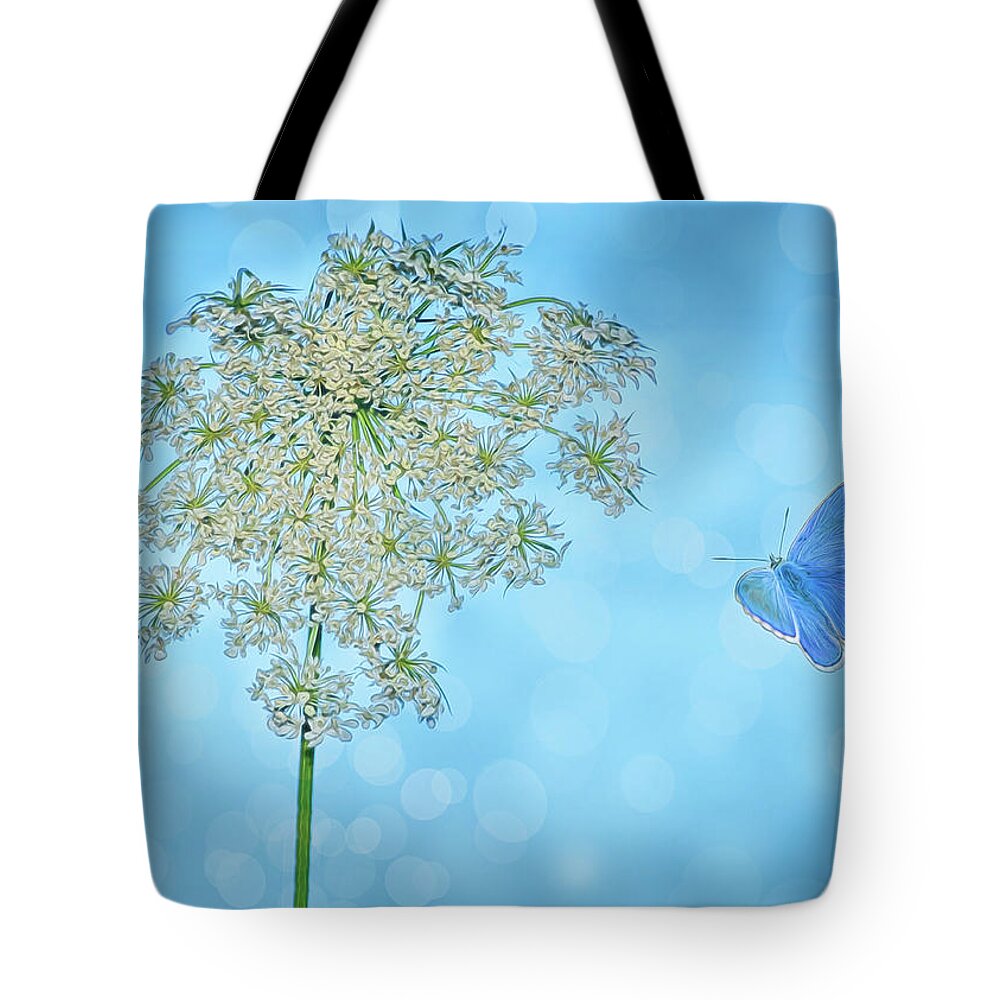 Flower Tote Bag featuring the photograph Queens Lace by Cathy Kovarik
