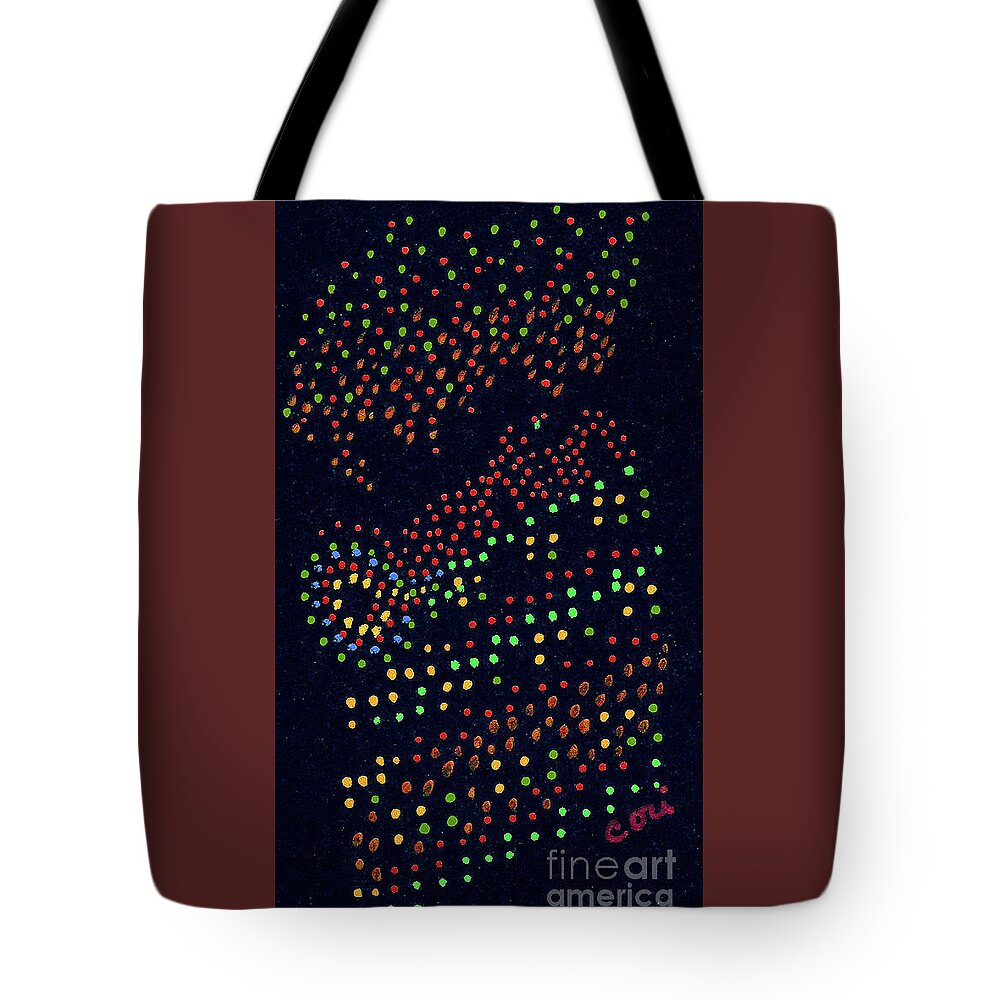 Luminous Tote Bag featuring the painting Quentin 2 by Corinne Carroll
