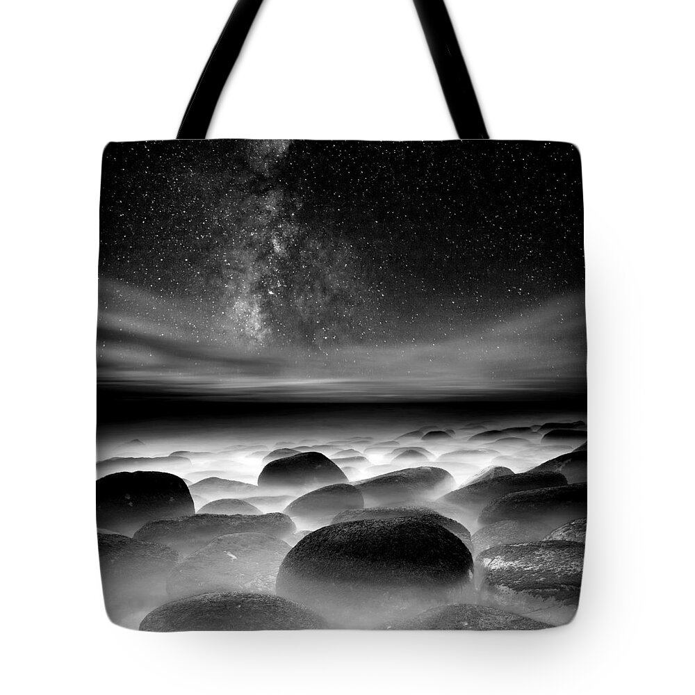 Night Tote Bag featuring the photograph Quest for the unknown #1 by Jorge Maia