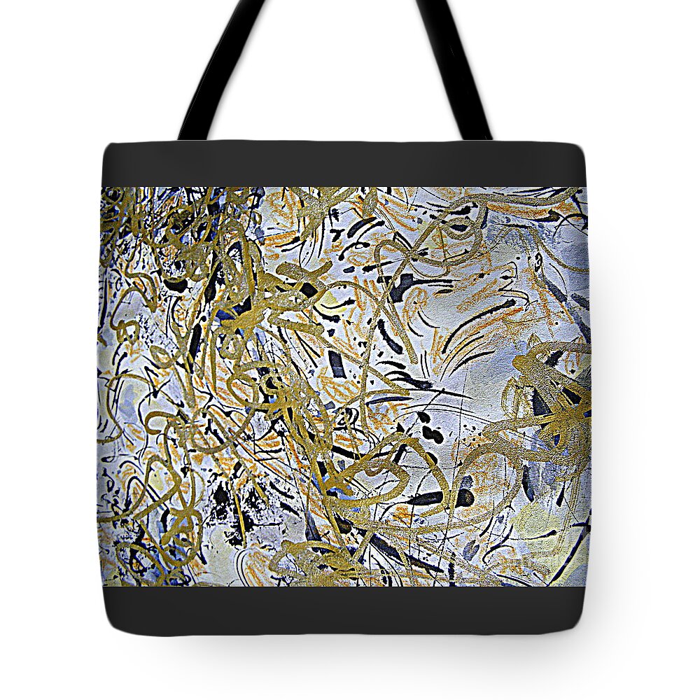 Abstract Painting Tote Bag featuring the painting Question and Answer by Nancy Kane Chapman