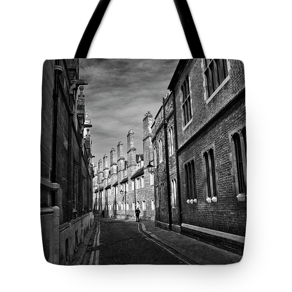 Alley Tote Bag featuring the photograph Quiet Alley Cambridge UK by Morgan Wright