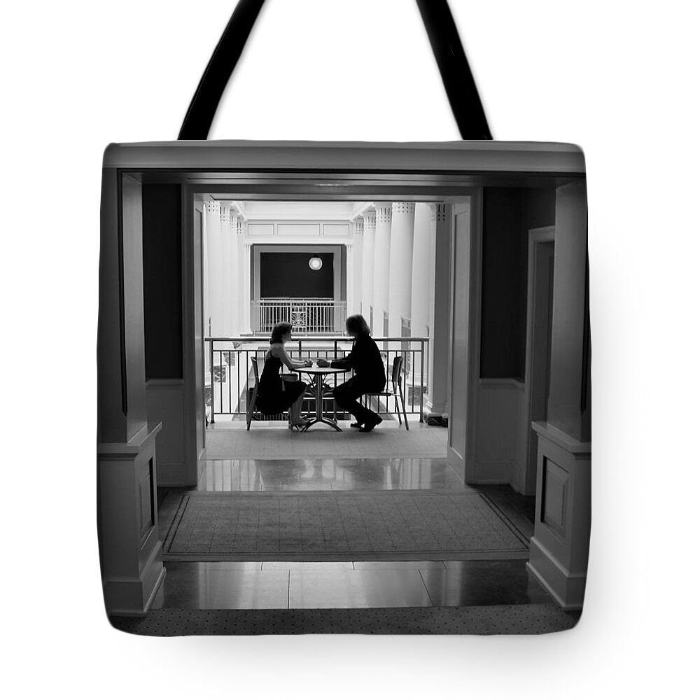 Architectural Tote Bag featuring the photograph Quiet Moment by Chuck Brown