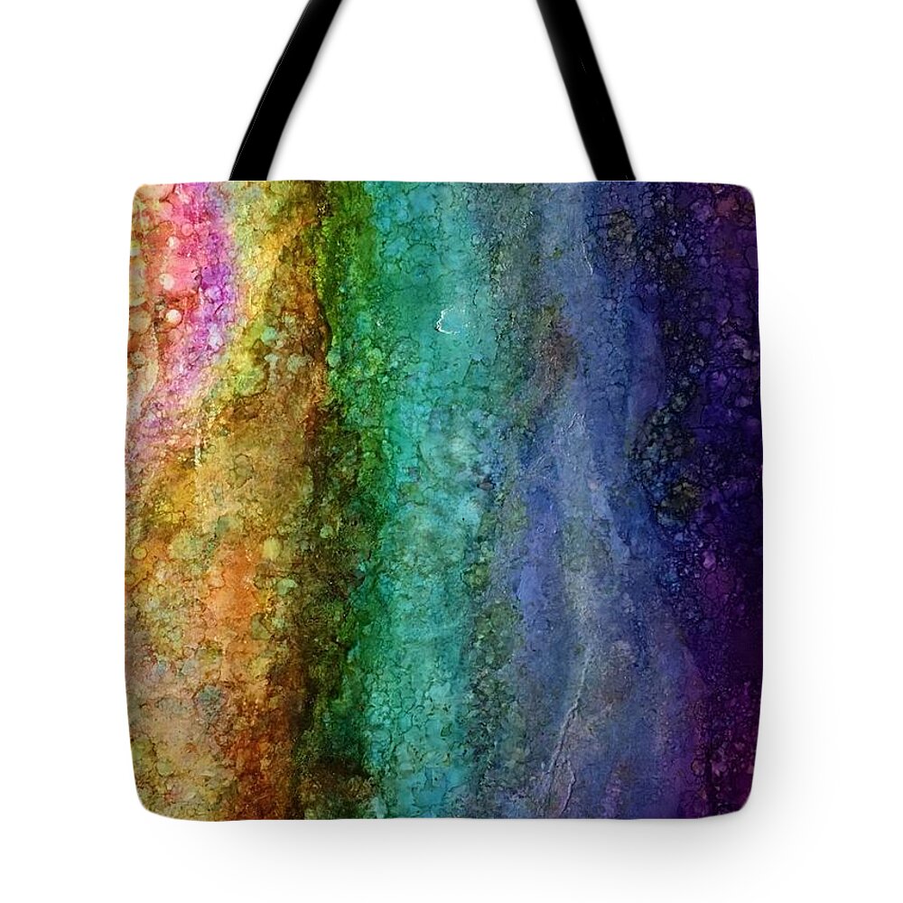 Bstract Tote Bag featuring the painting Quiet Time by Nancy Koehler