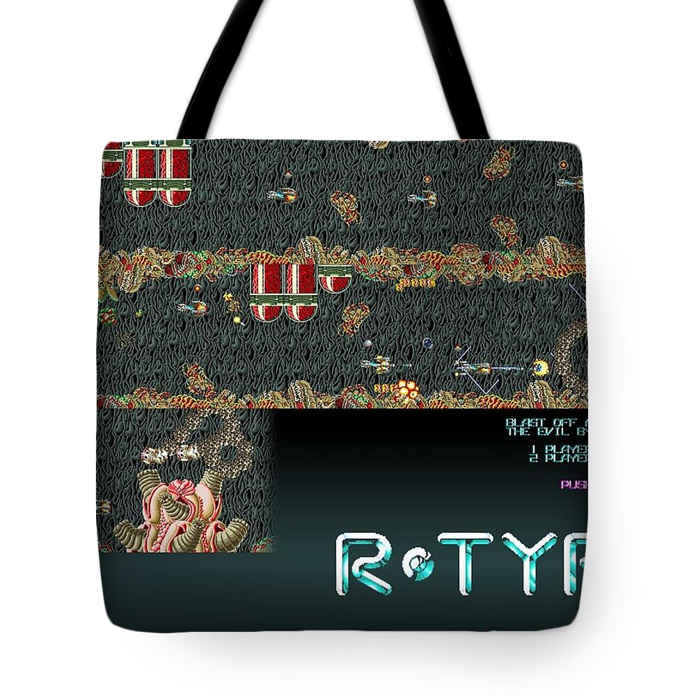 R-type Tote Bag featuring the digital art R-Type by Maye Loeser